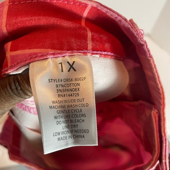 American Bazi Y2K Pink Checkerboard Pleated Mini Skirt 1X Preppy Trend - Picture 5 of 13